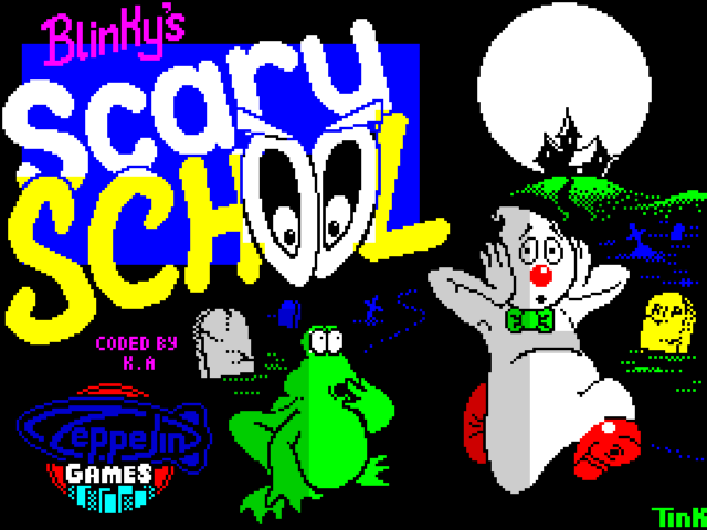 Blinky's Scary School title screen for ZX Spectrum
